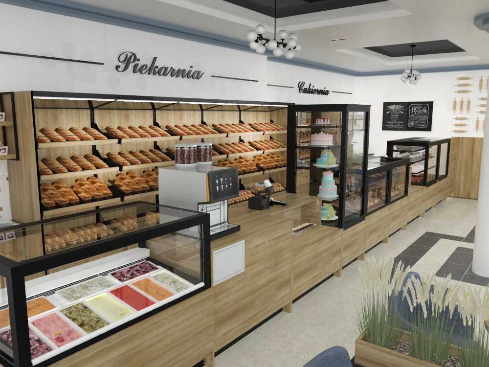Piekarnia cukiernia Sokołowice w Oleśnicy - wizualizacja